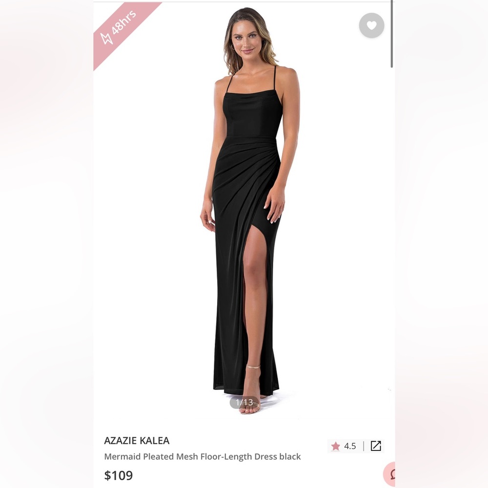 Black Azazie formal dress